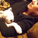 Steph with little Rosie.
